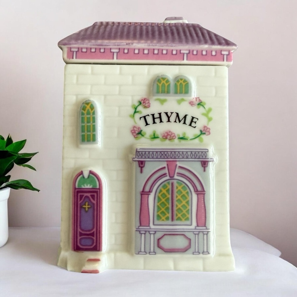 Lenox Spice Village Jar Thyme Fine Porcelain Vintage 1989